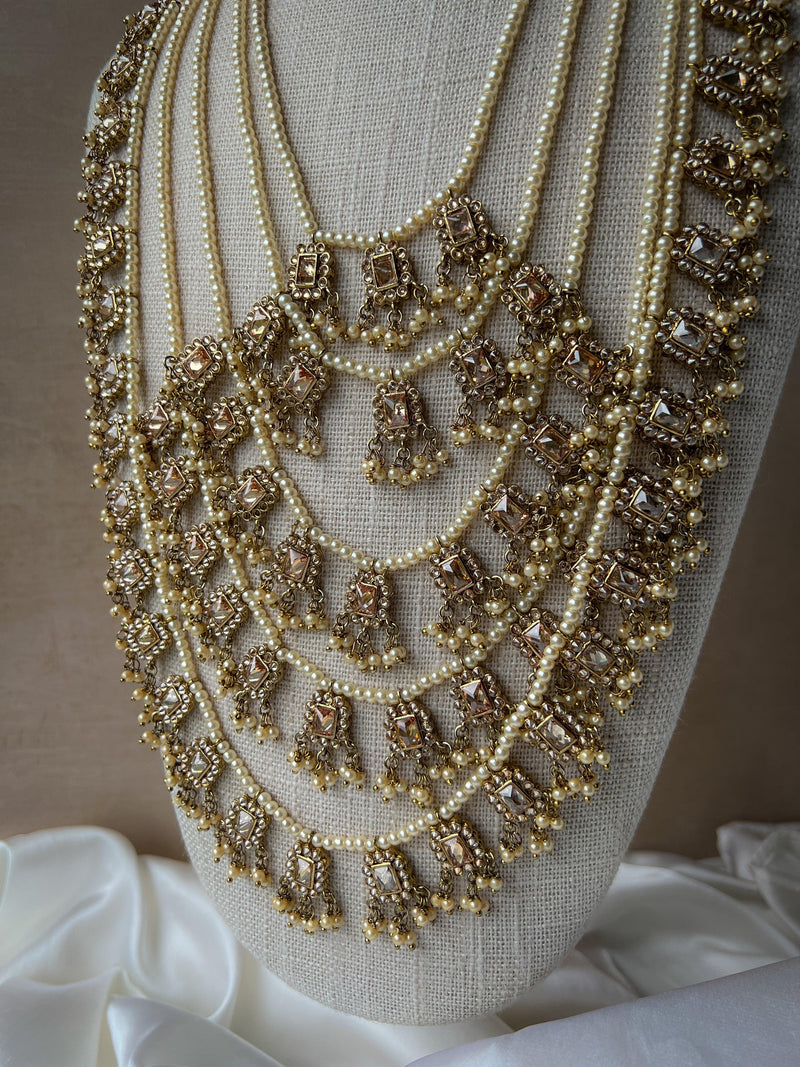 Bridal Layers in Polki Necklace Sets THE KUNDAN SHOP 