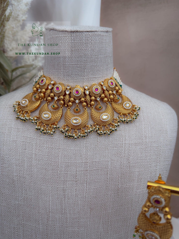 Let Them Ask // Pink &amp; Green Necklace Sets THE KUNDAN SHOP 