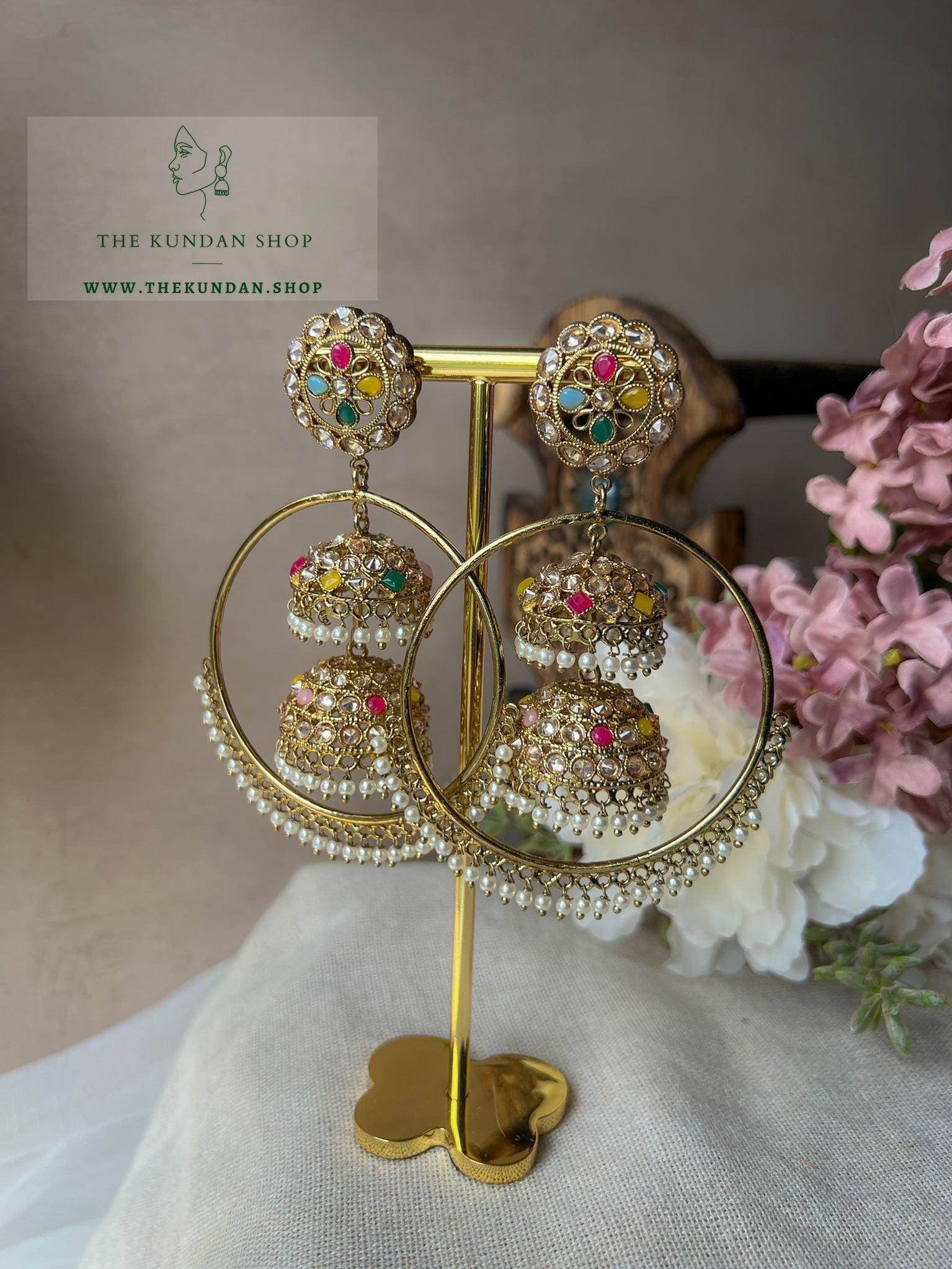 Bundled Jhumki in Multi Earrings THE KUNDAN SHOP 