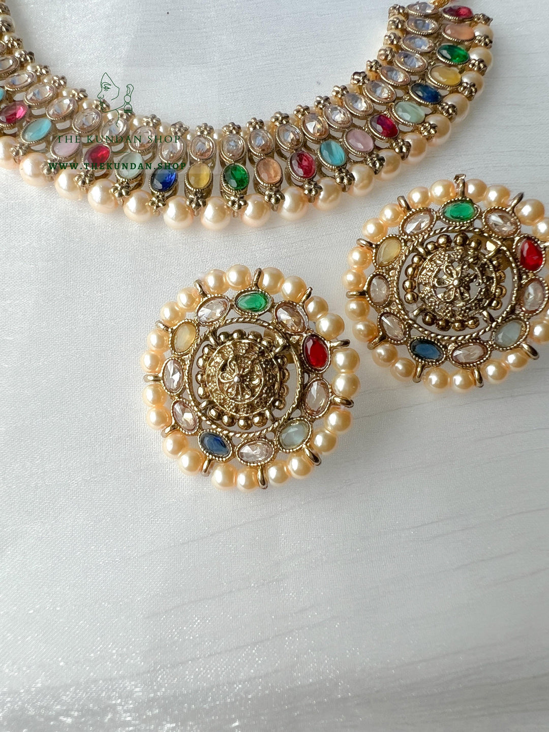 Flushed Polki in Multi Necklace Sets THE KUNDAN SHOP 