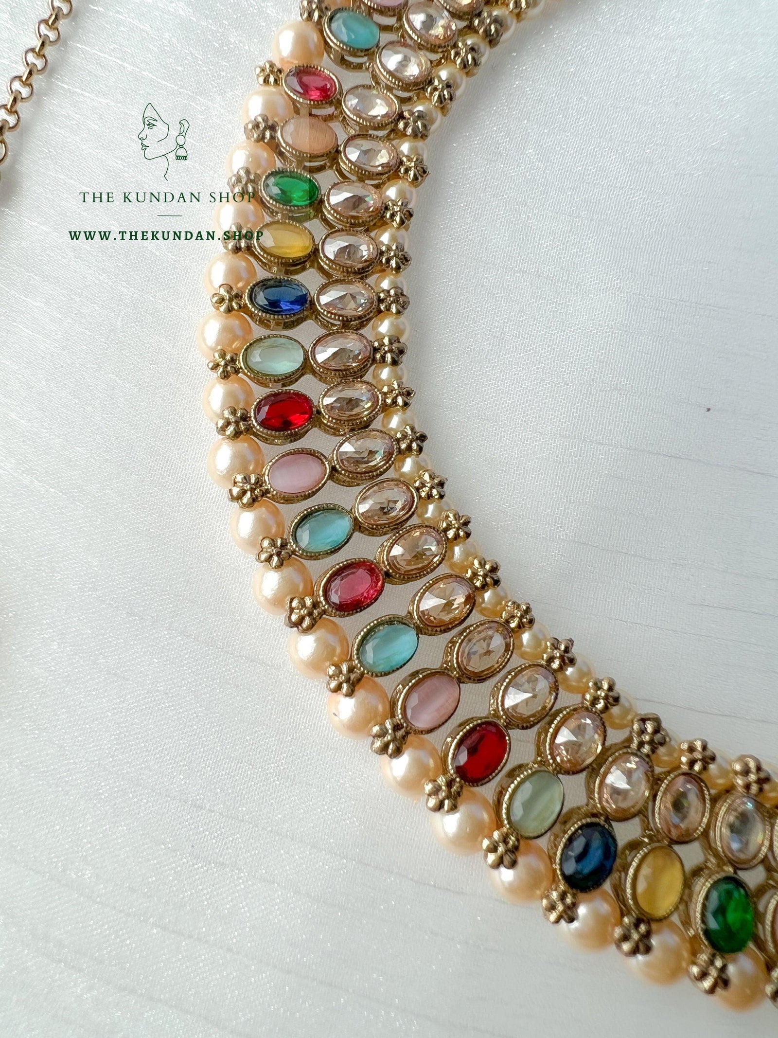 Flushed Polki in Multi Necklace Sets THE KUNDAN SHOP 