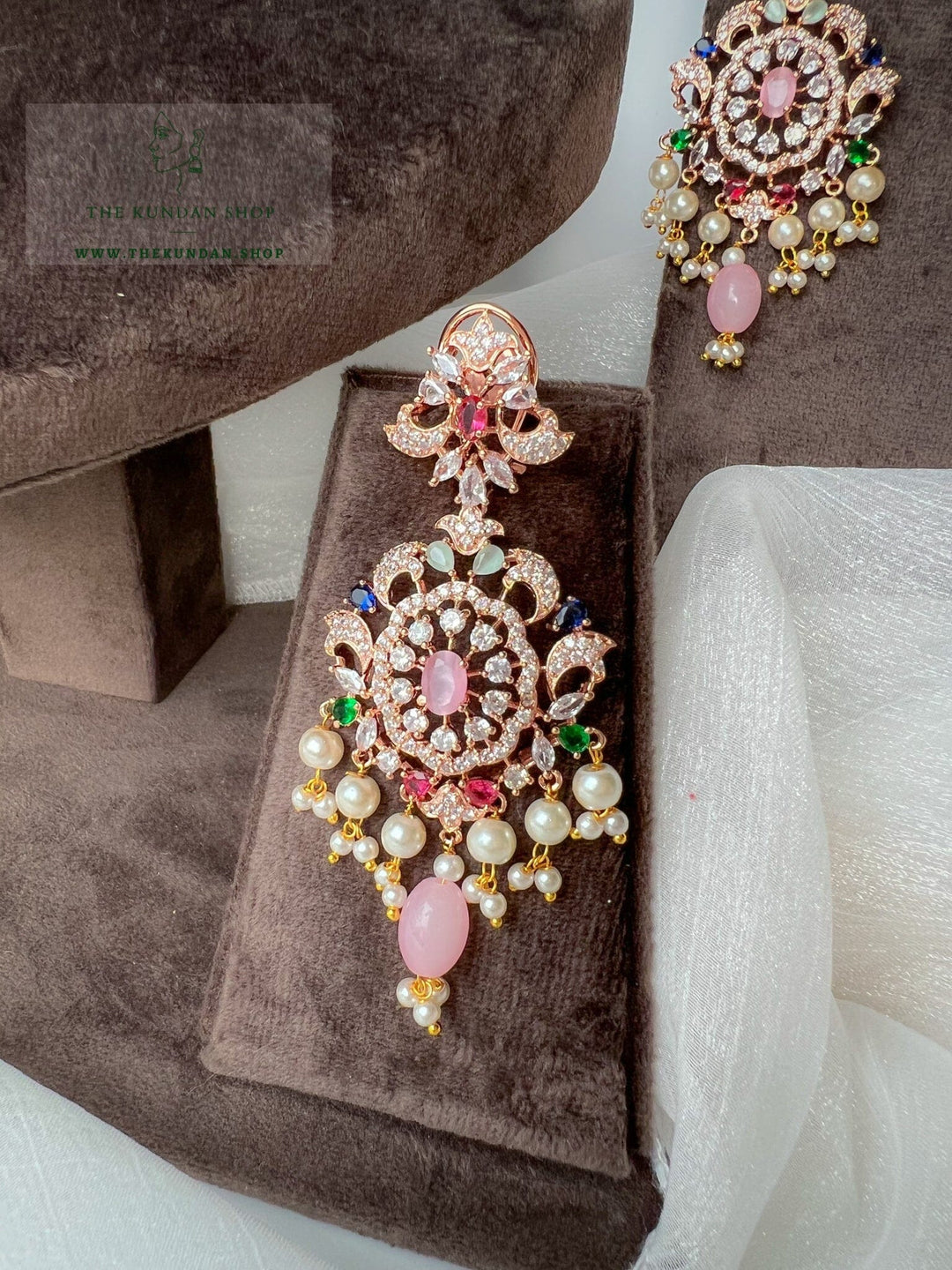 Beauties in Rose Gold & Multi Necklace Sets THE KUNDAN SHOP 