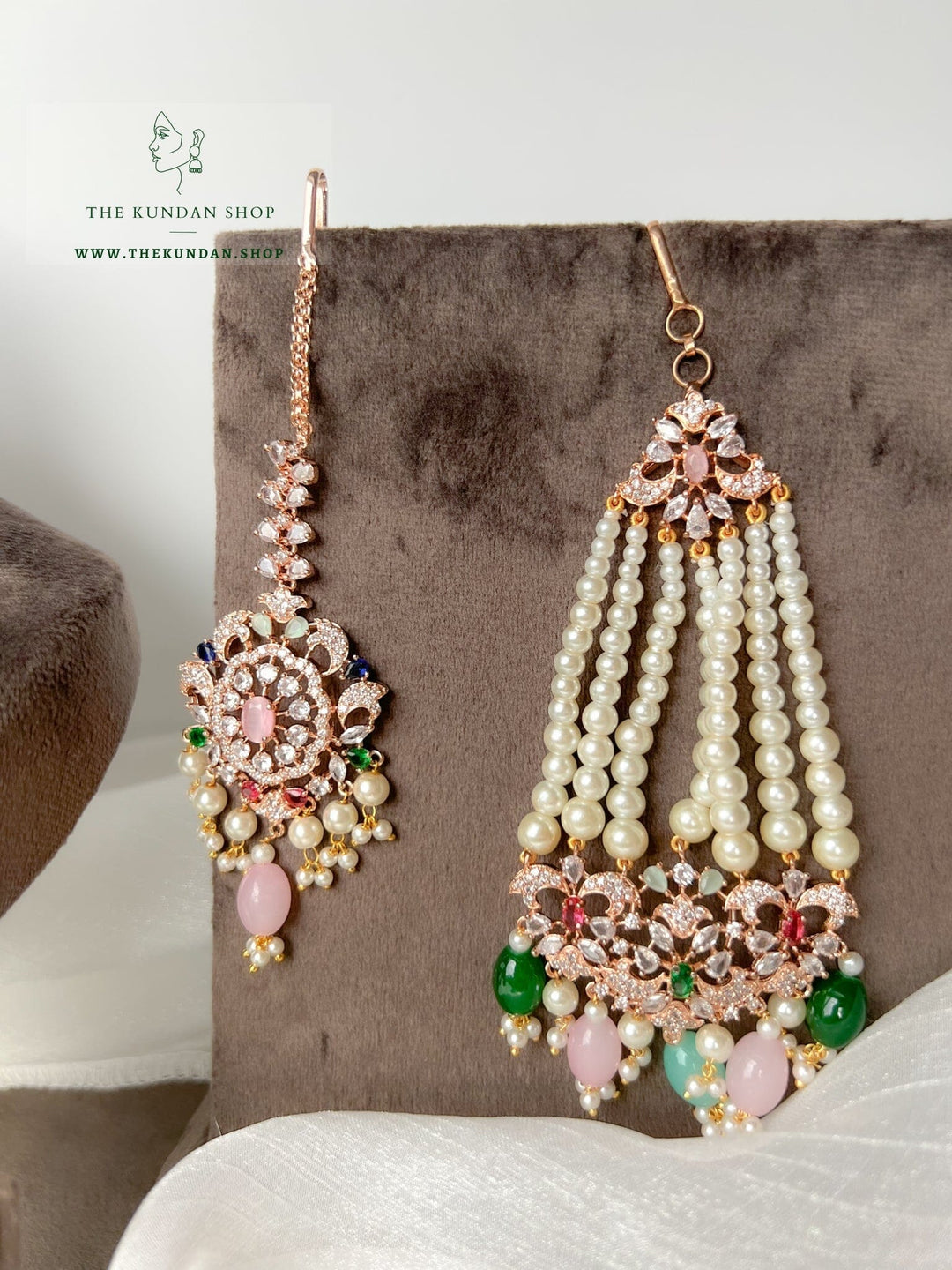 Beauties in Rose Gold & Multi Necklace Sets THE KUNDAN SHOP 