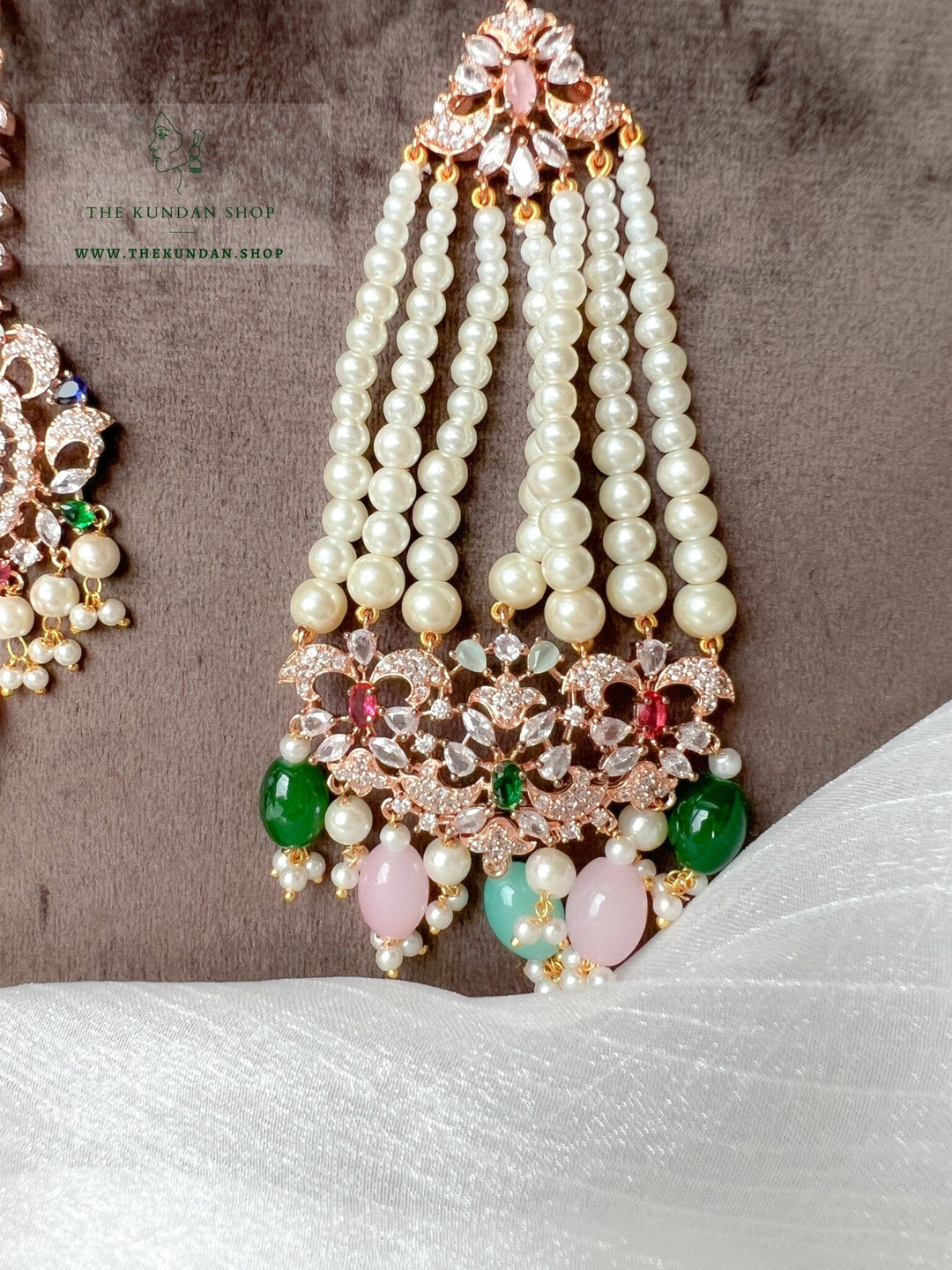 Beauties in Rose Gold & Multi Necklace Sets THE KUNDAN SHOP 