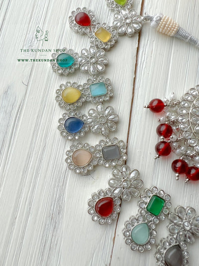 Heavenly Silver in Multi Necklace Sets THE KUNDAN SHOP 