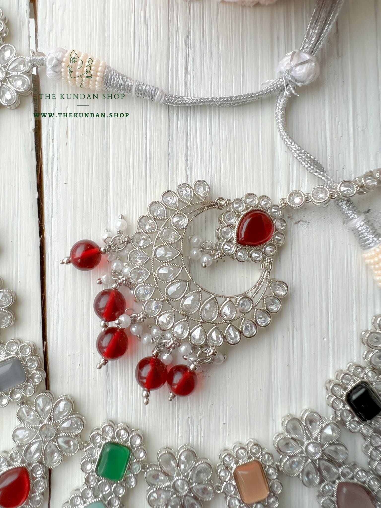 Heavenly Silver in Multi Necklace Sets THE KUNDAN SHOP 