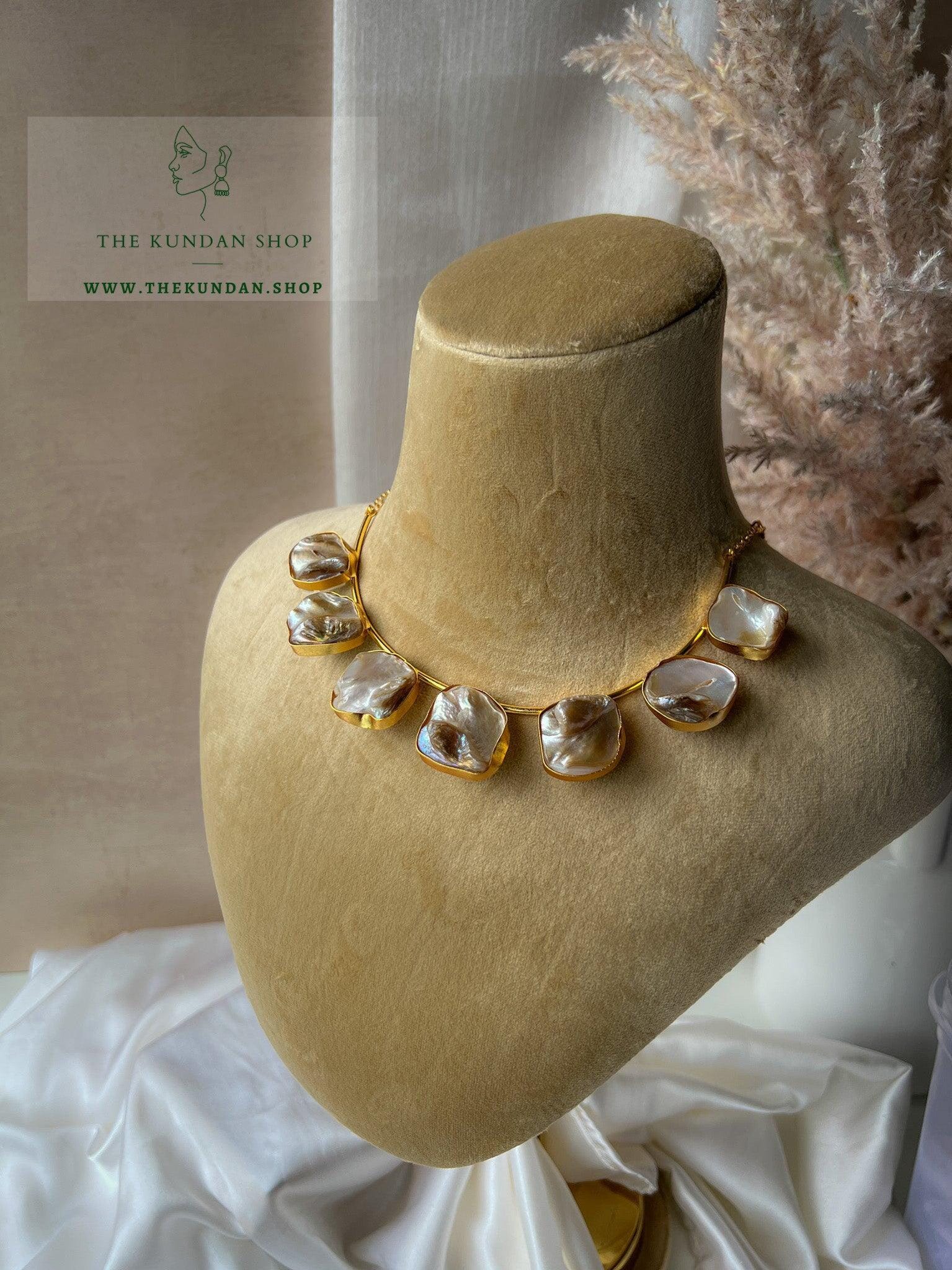 Listened in Mother of Pearl Necklace Sets THE KUNDAN SHOP 