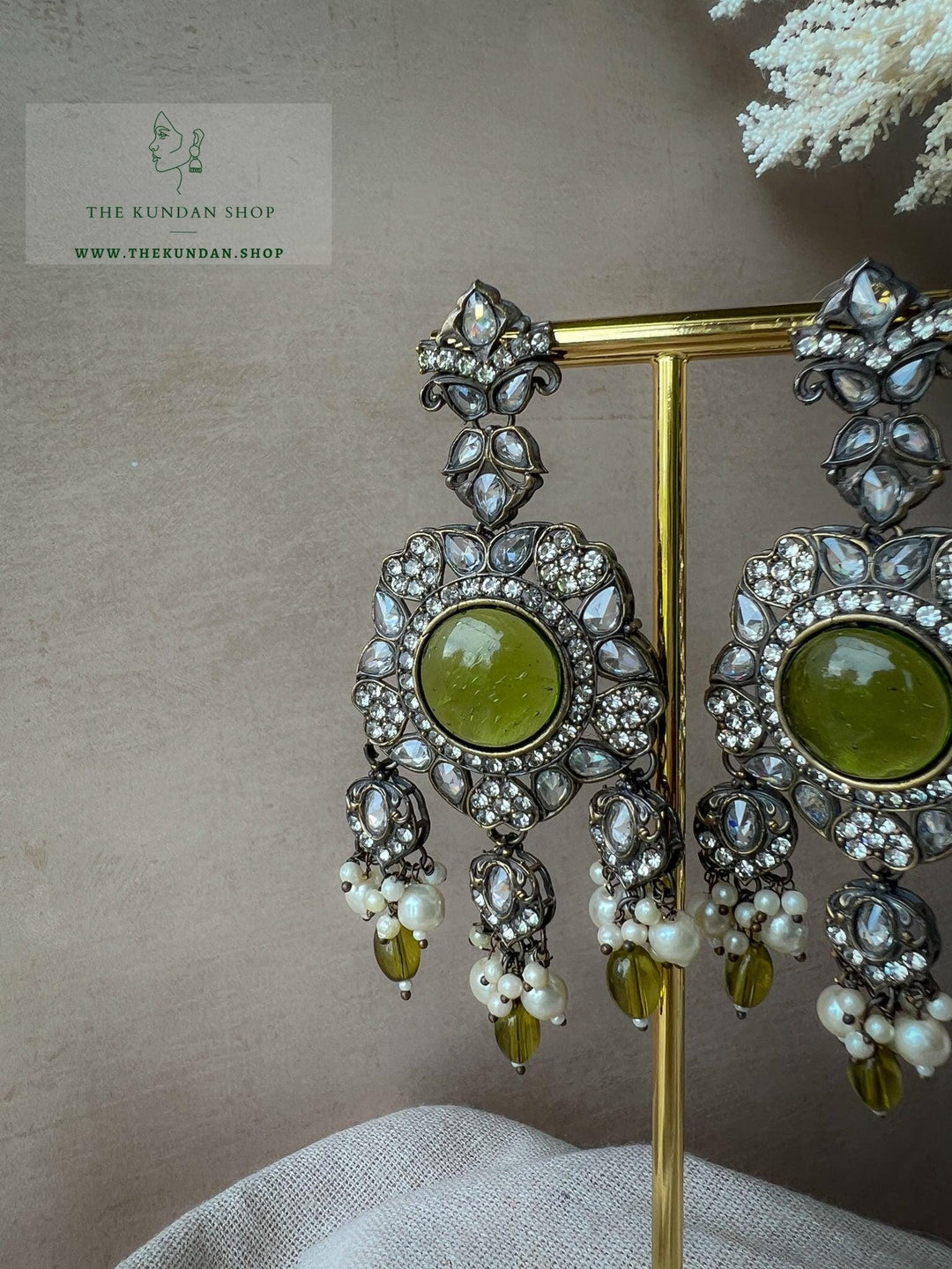 Encrusted in Stones Earrings THE KUNDAN SHOP 