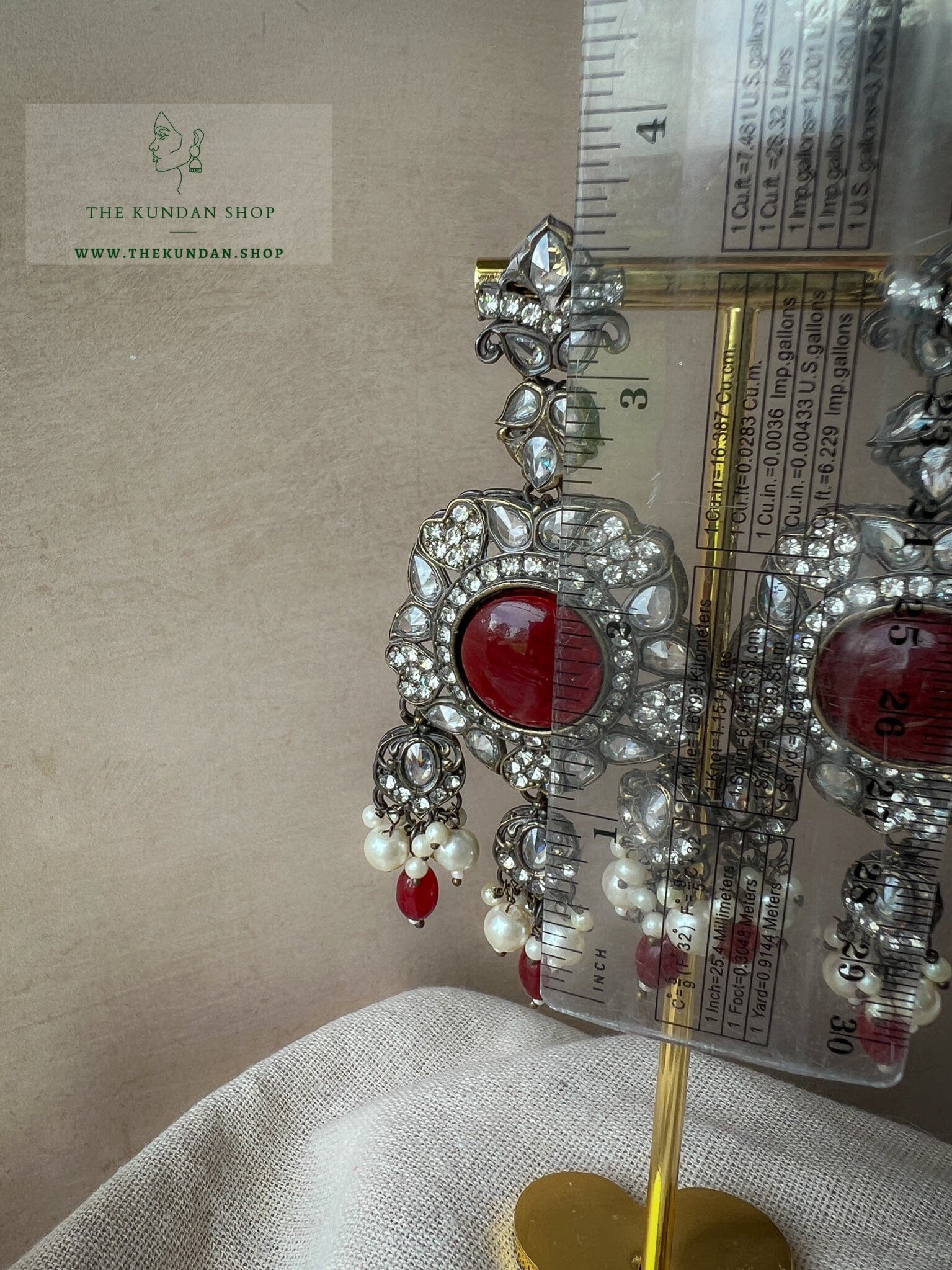 Encrusted in Stones Earrings THE KUNDAN SHOP 