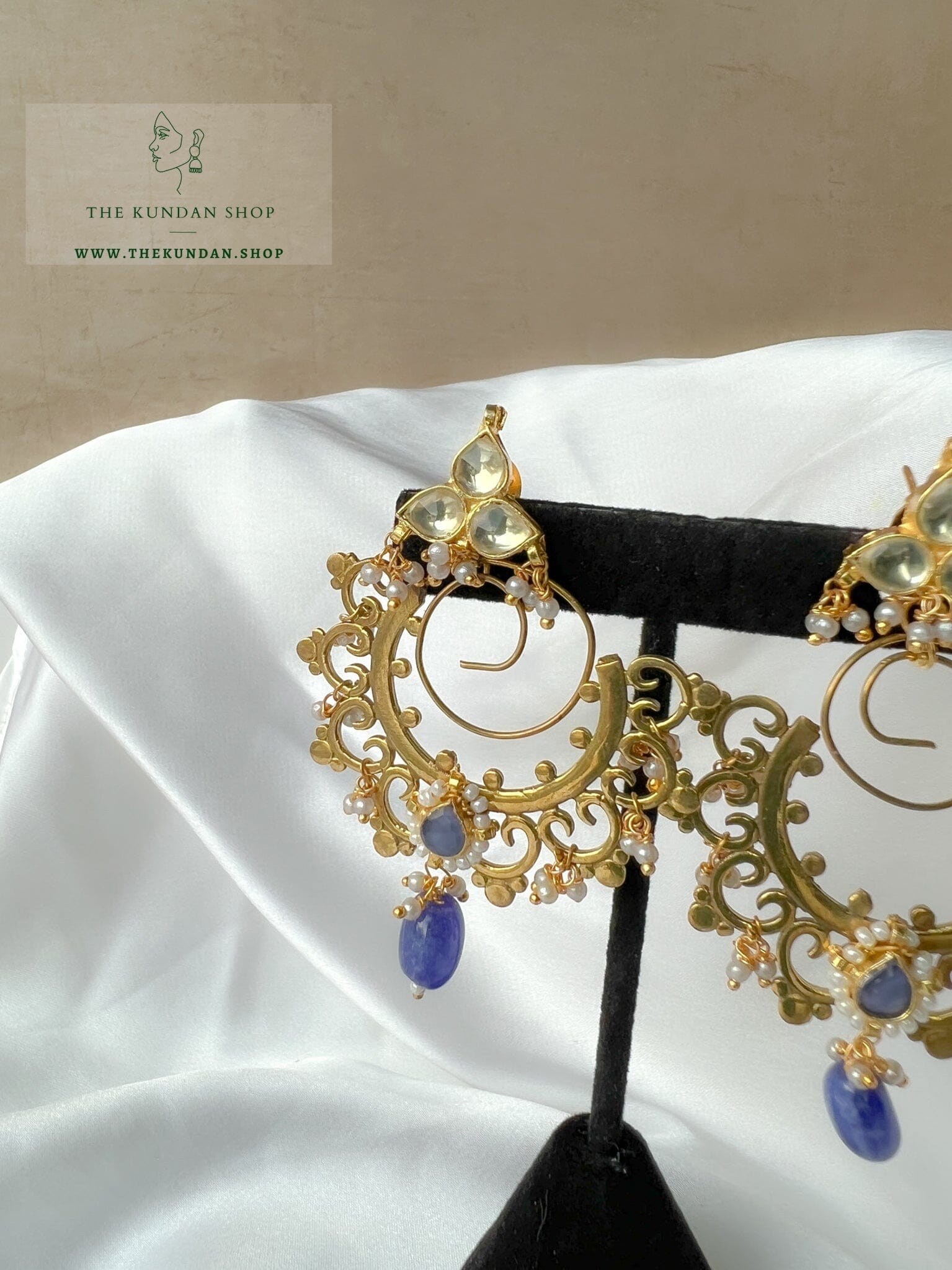 Crush in Oxidized Gold Earrings THE KUNDAN SHOP 