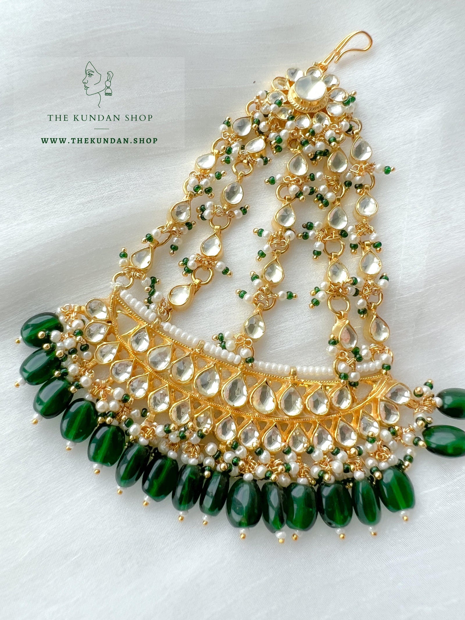 Obvious in Kundan Passa in Green Passa THE KUNDAN SHOP 