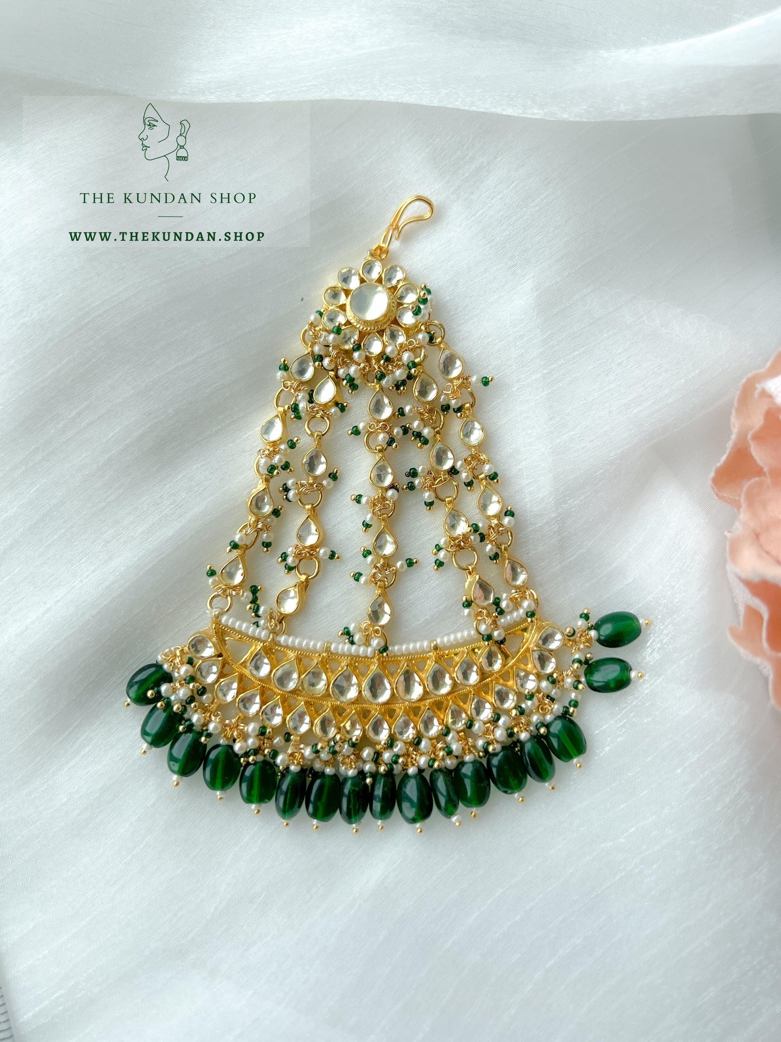 Obvious in Kundan Passa in Green Passa THE KUNDAN SHOP 