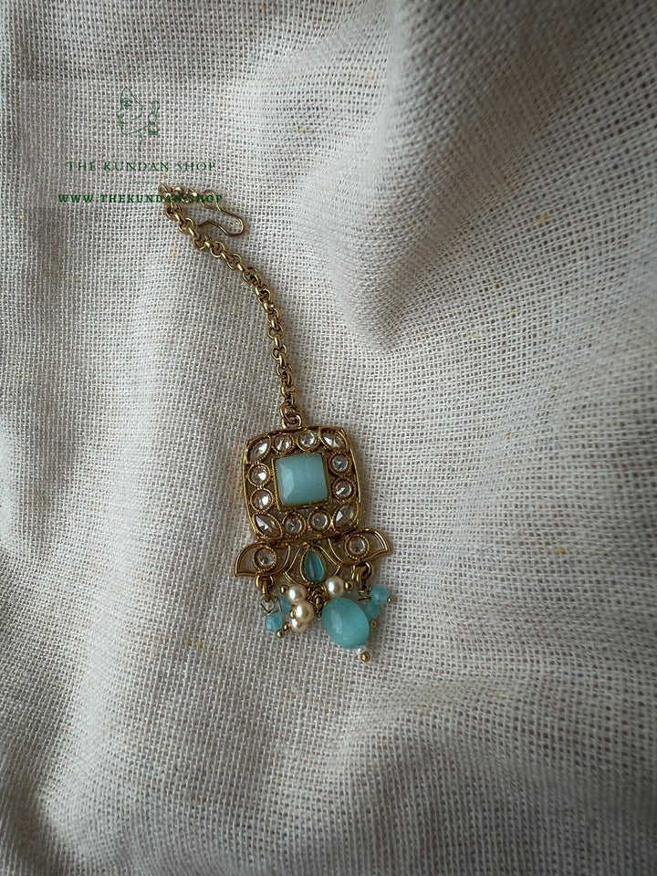 Vivid in Pastel Blue Necklace Sets THE KUNDAN SHOP 