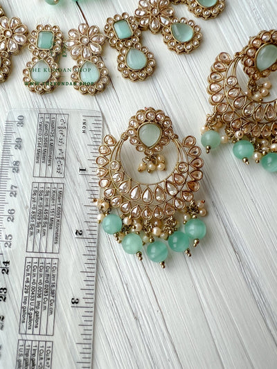 Heavenly in Champagne Pastel Necklace Sets THE KUNDAN SHOP 