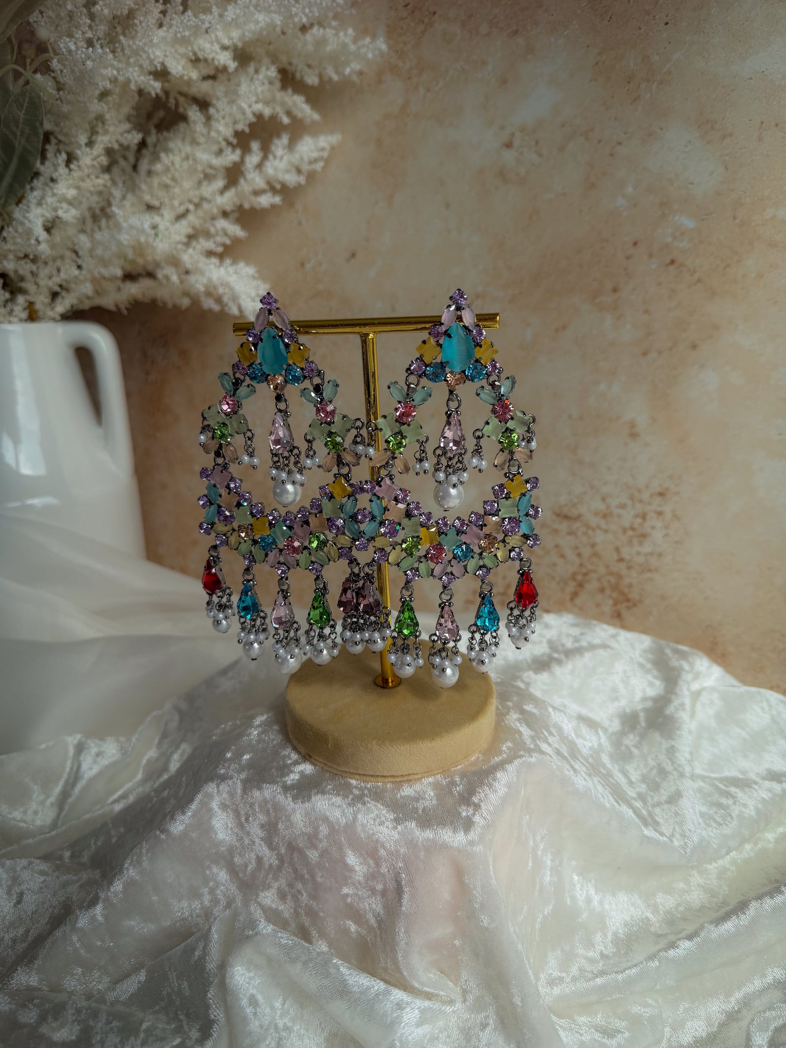 Lucent Glow Earrings THE KUNDAN SHOP 