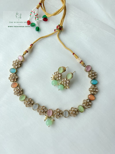 Appease Polki in Pastels Necklace Sets THE KUNDAN SHOP 
