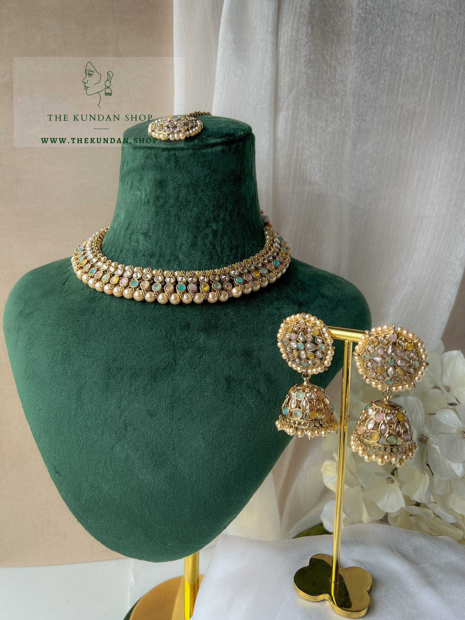 Raised in Pastels Necklace Sets THE KUNDAN SHOP 