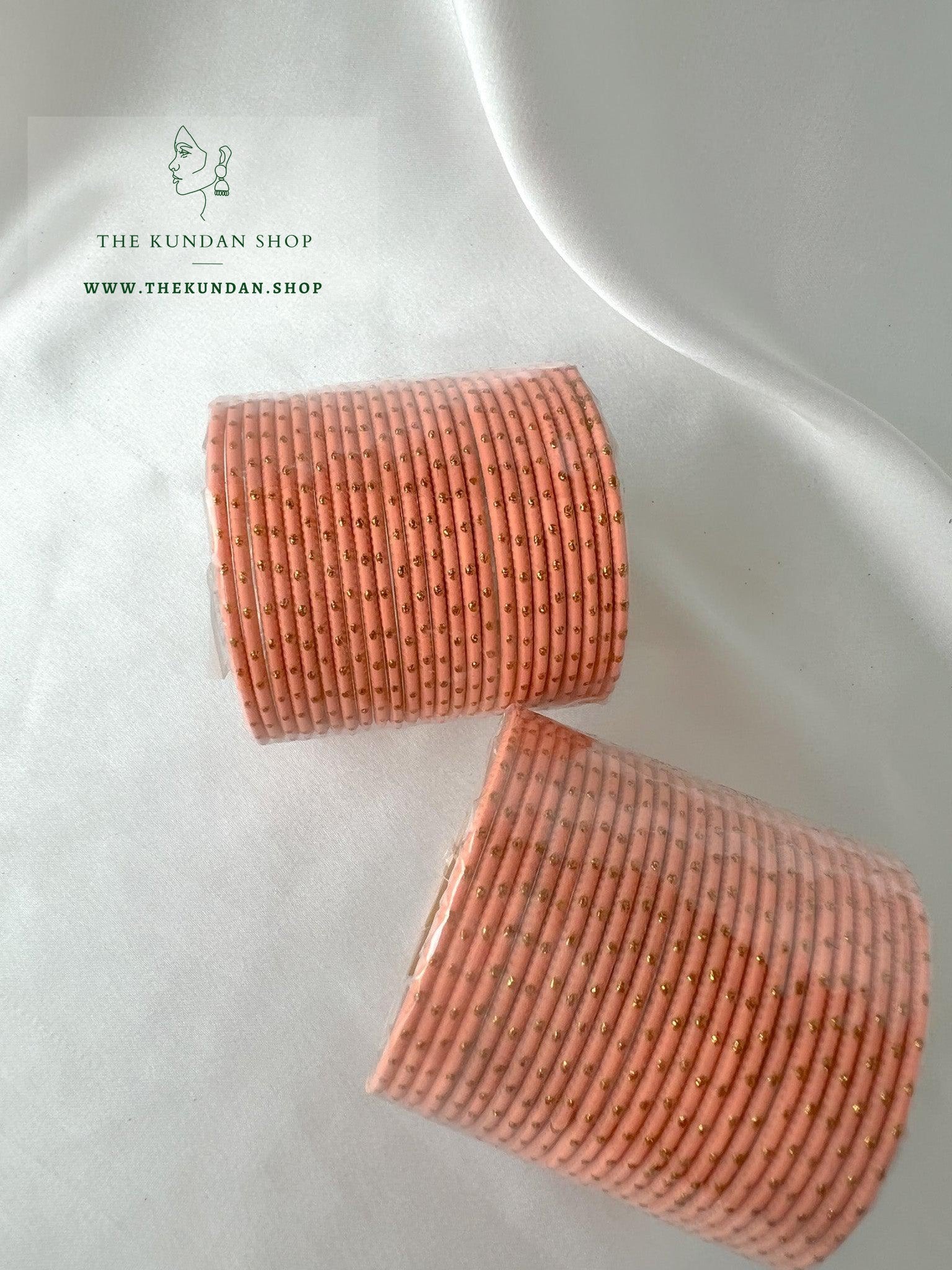Childs Bangles in Peach Bangles THE KUNDAN SHOP 