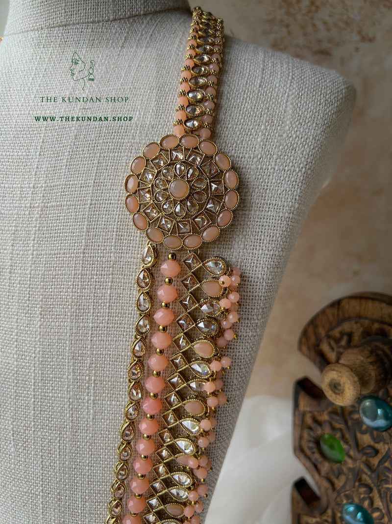 My Story in Peach Necklace Sets THE KUNDAN SHOP 