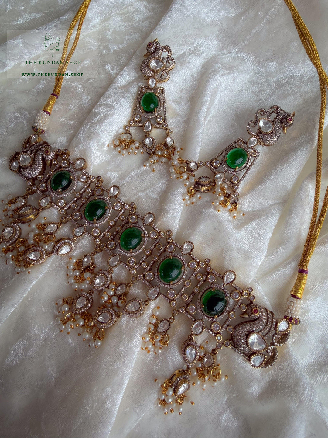 Jaded in Green Necklace Sets THE KUNDAN SHOP 