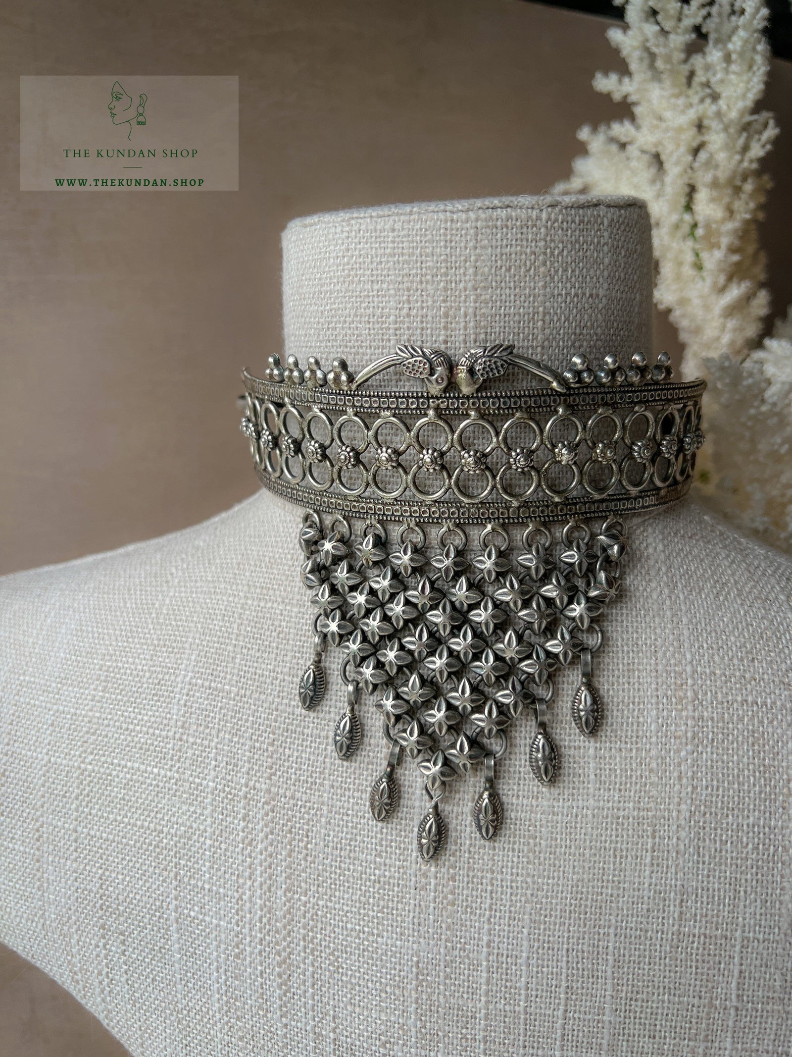Believe Choker // Oxidized Silver Necklace Sets THE KUNDAN SHOP 