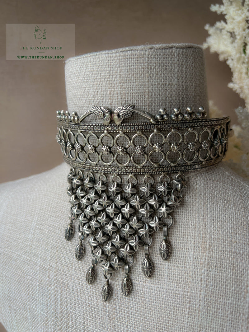 Believe Choker // Oxidized Silver Necklace Sets THE KUNDAN SHOP 