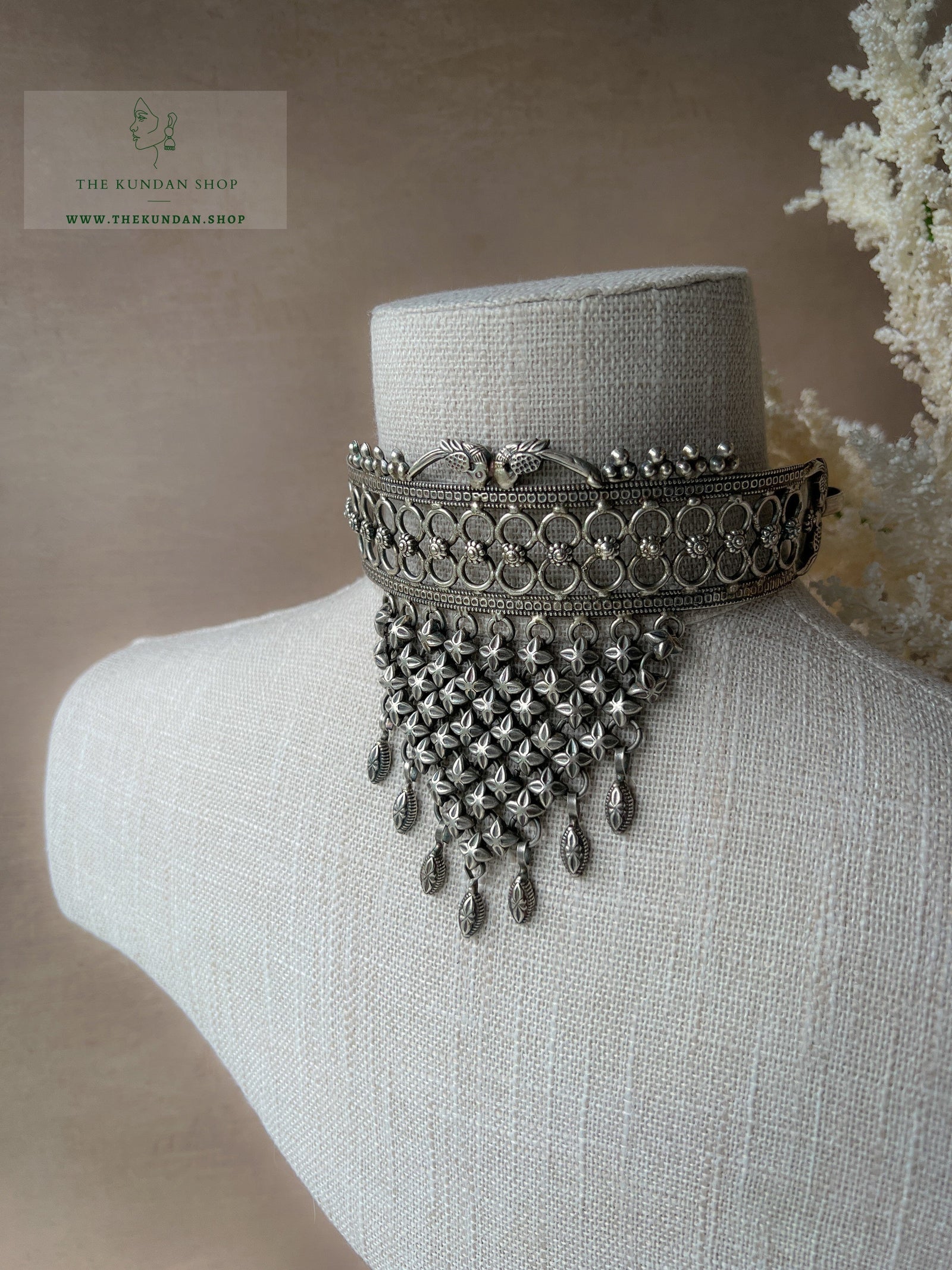 Believe Choker // Oxidized Silver Necklace Sets THE KUNDAN SHOP 