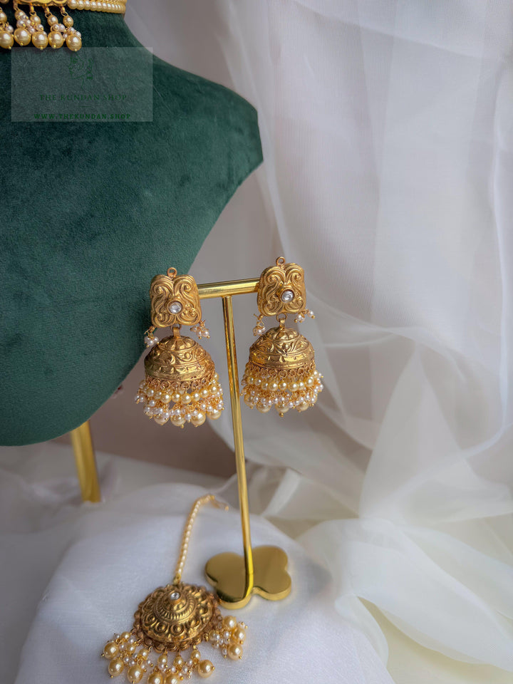 Blushing Pearl in Antique Necklace Sets THE KUNDAN SHOP 