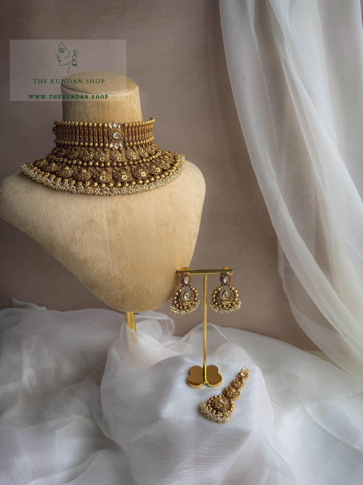 Pearl Cluster in Antique Necklace Sets THE KUNDAN SHOP 