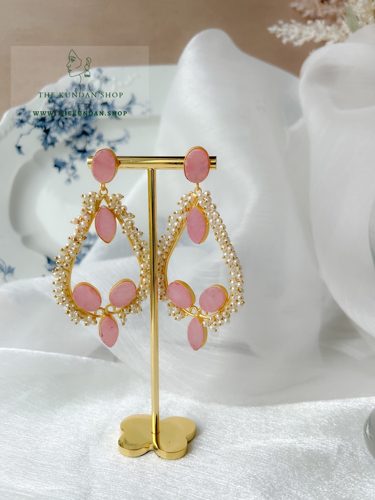 Winners Reward in Pearl Cluster Earrings THE KUNDAN SHOP 
