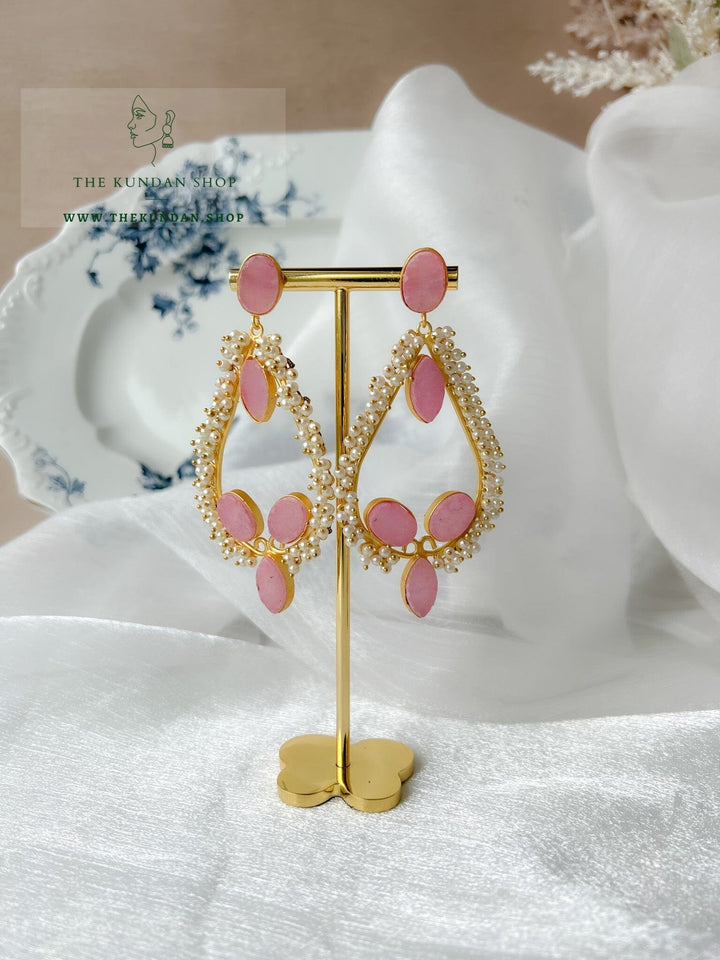 Winners Reward in Pearl Cluster Earrings THE KUNDAN SHOP Pink 