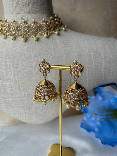 Rescued Floral in Pearl Necklace Sets THE KUNDAN SHOP 