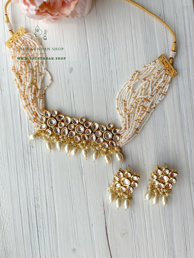 Kundan Petals with Pearls Necklace Sets THE KUNDAN SHOP 