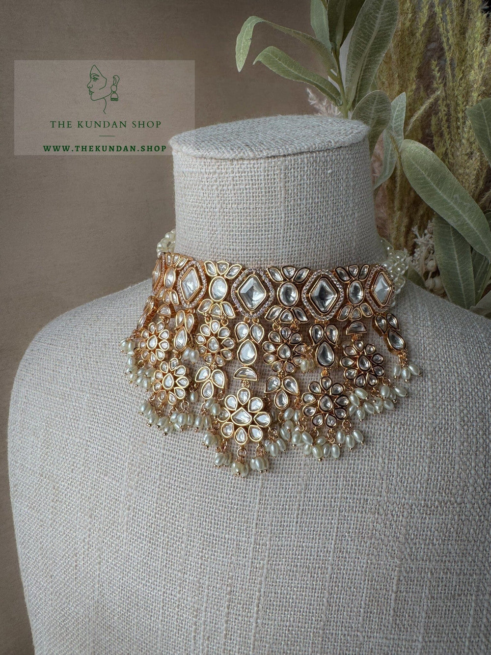 Diamond Tiers in Pearl Necklace Sets THE KUNDAN SHOP 