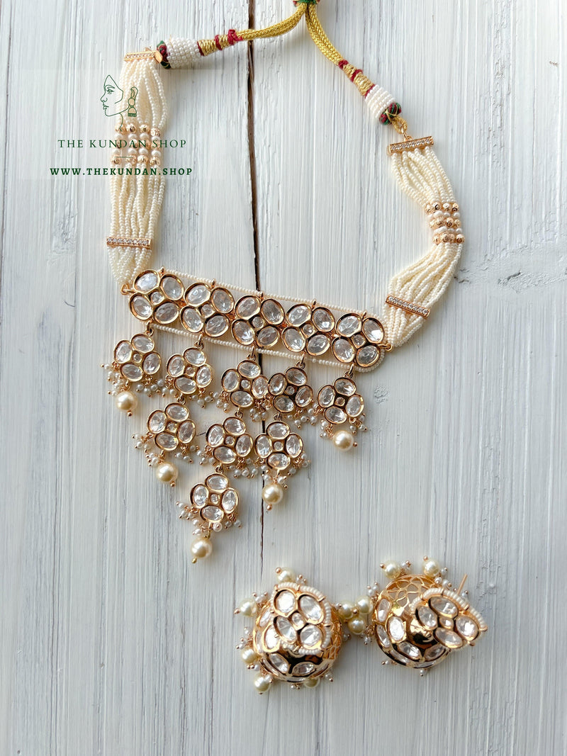 Kundan Drops in Pearl Necklace Sets THE KUNDAN SHOP 