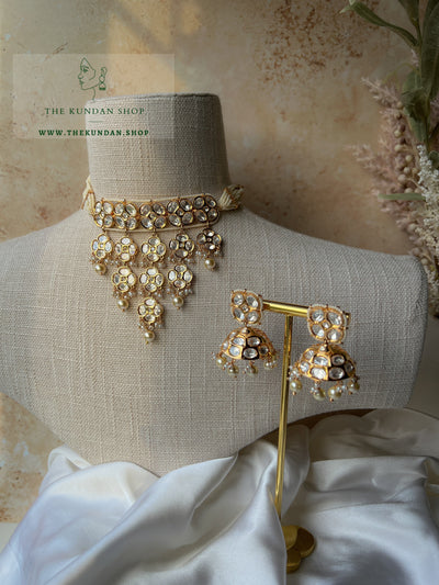 Kundan Drops in Pearl Necklace Sets THE KUNDAN SHOP 