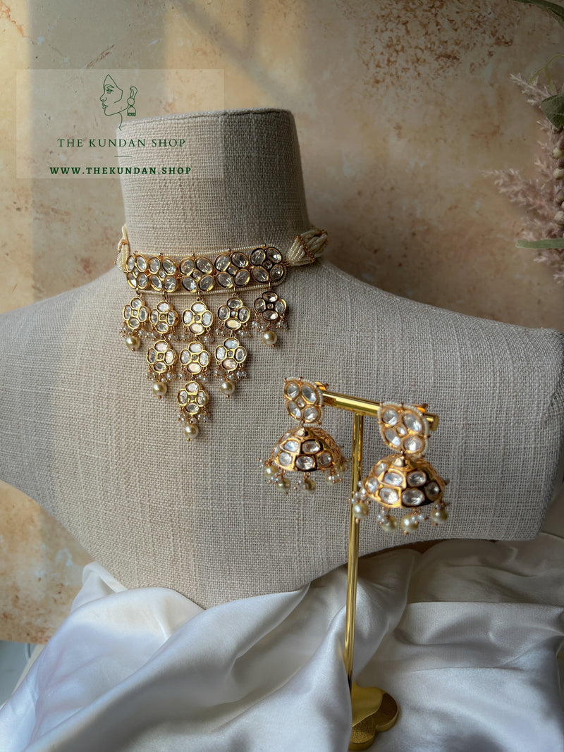 Kundan Drops in Pearl Necklace Sets THE KUNDAN SHOP 
