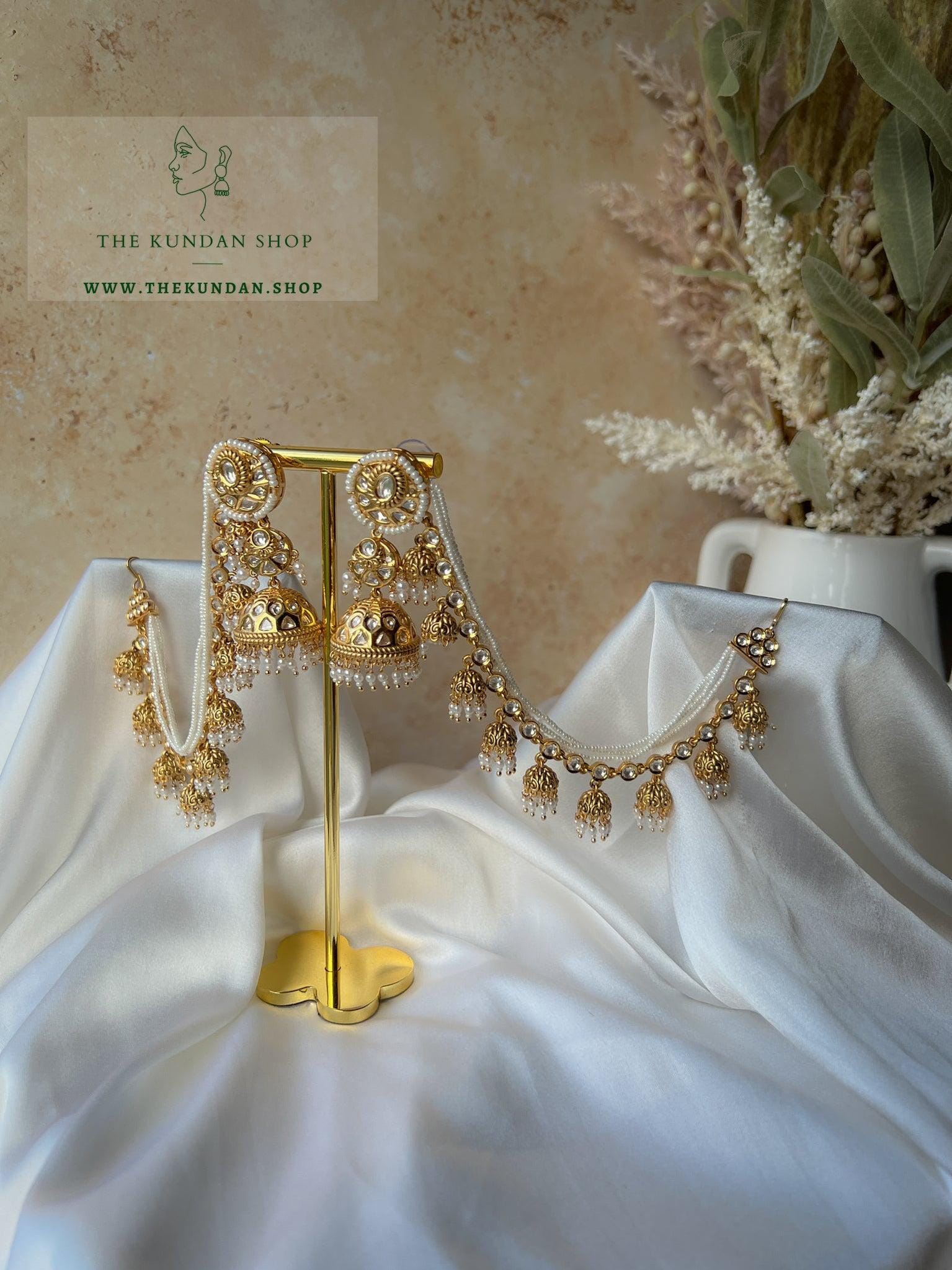 Inherit in Pearl Earrings THE KUNDAN SHOP 