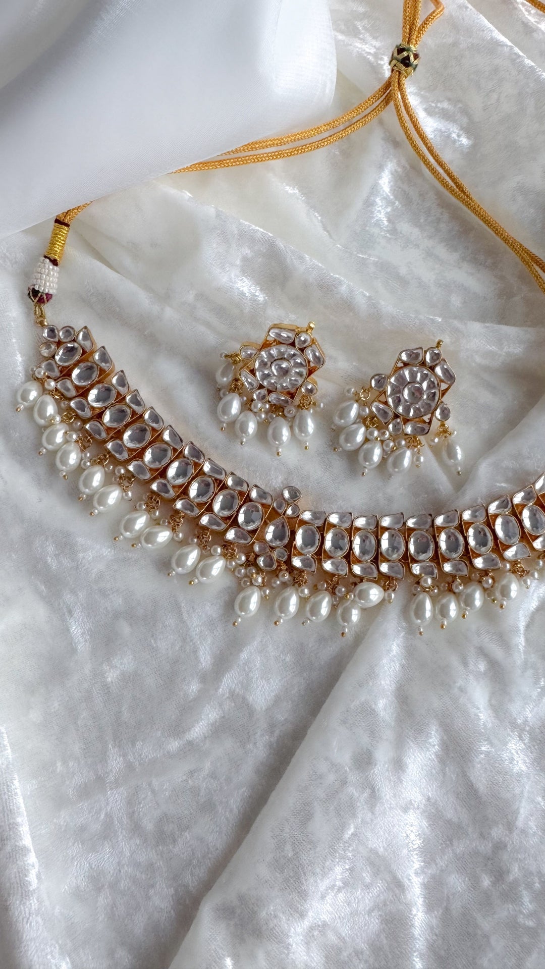 Naive in Pearl &amp; Kundan Necklace Sets THE KUNDAN SHOP 