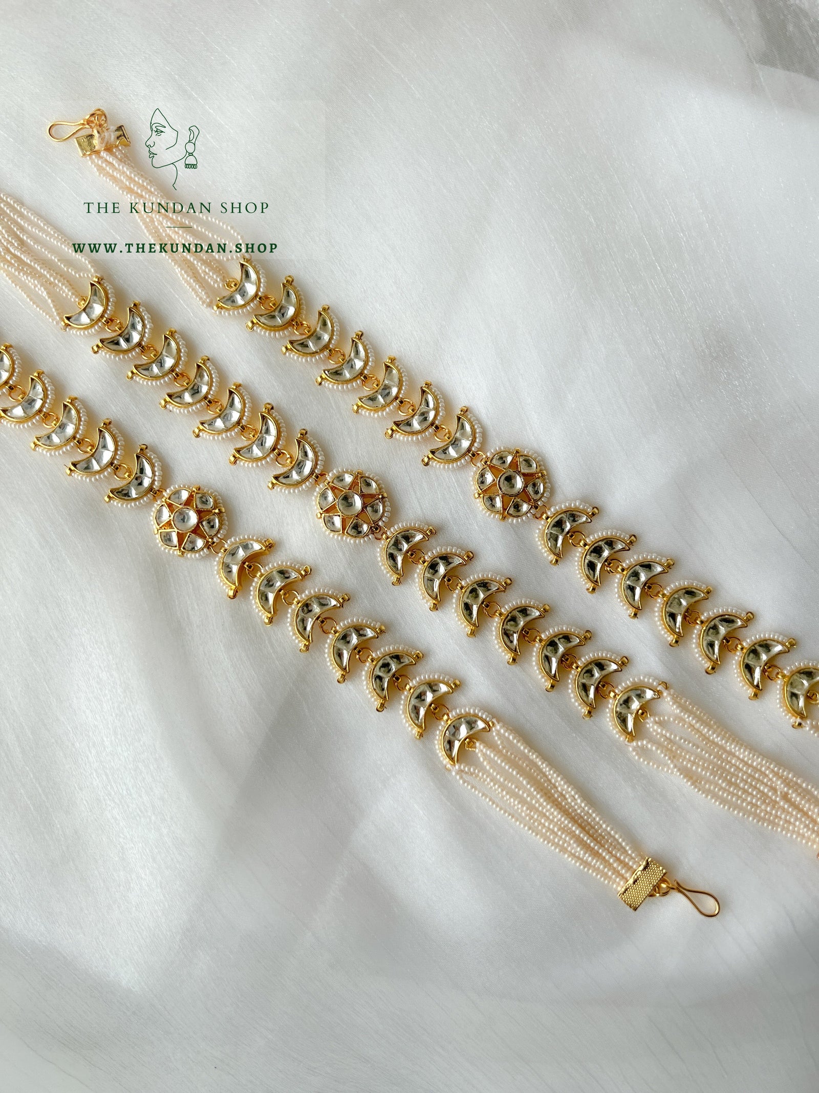 Multi Chaand - Pearl Headband Mathapathi THE KUNDAN SHOP 