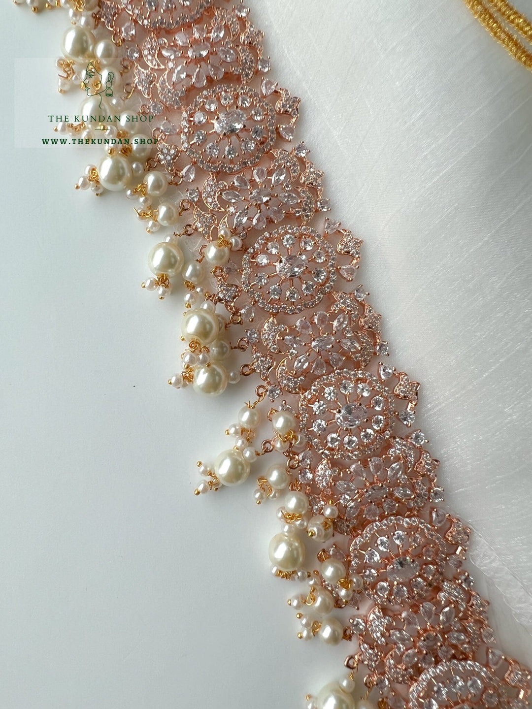 Beauties in Rose Gold Necklace Sets THE KUNDAN SHOP 