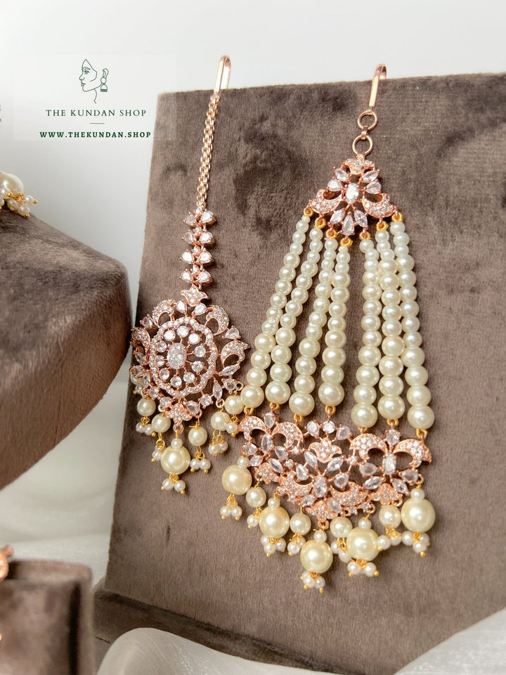 Beauties in Rose Gold Necklace Sets THE KUNDAN SHOP 