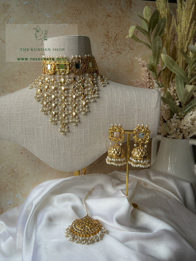 The Mirror Effect in Pearl Necklace Sets THE KUNDAN SHOP 