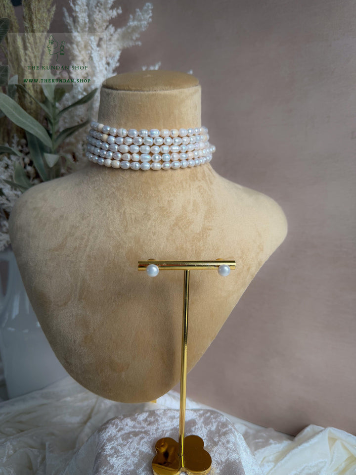 Delicate Pearl Necklace Sets THE KUNDAN SHOP 