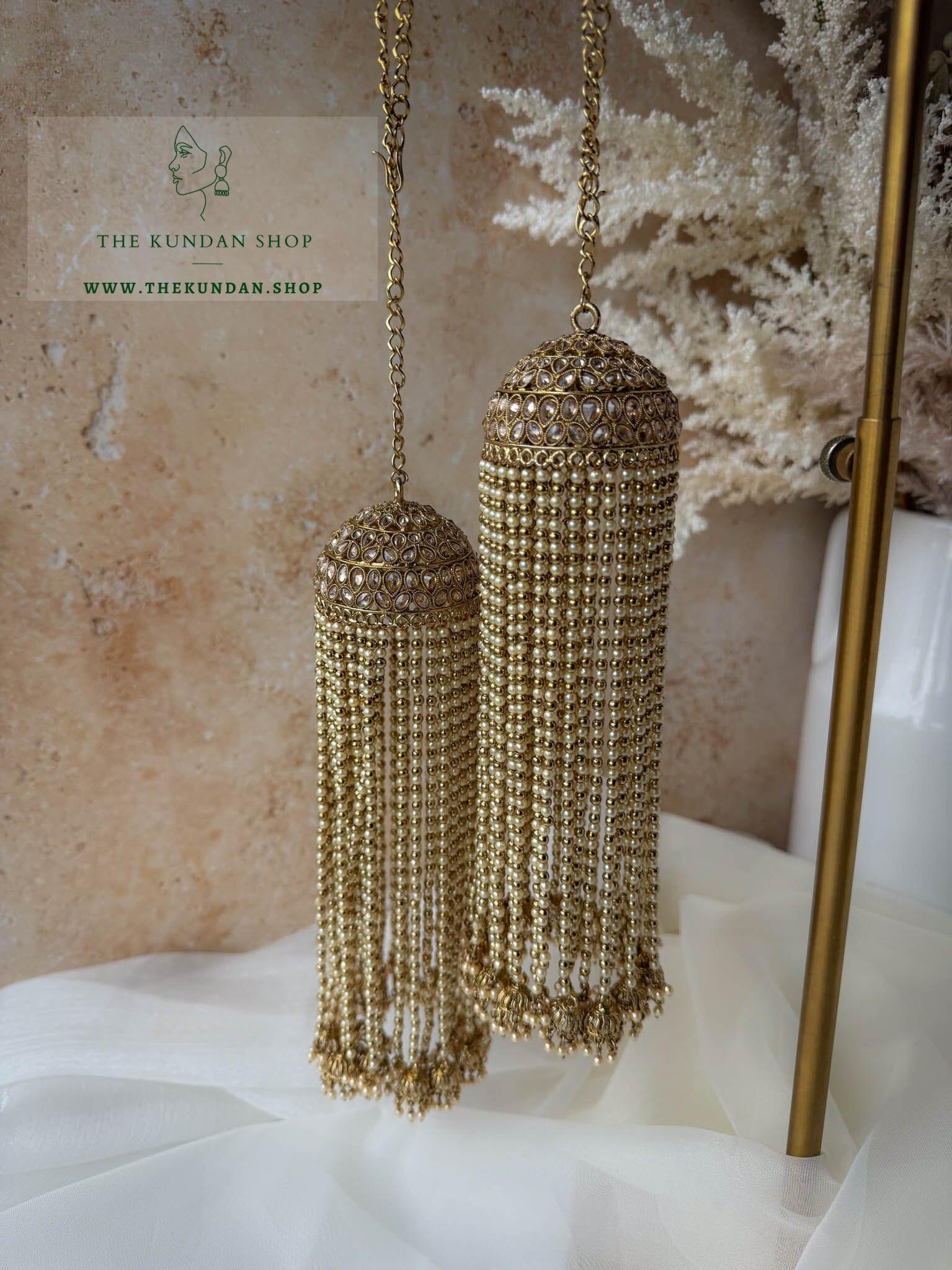 Antique Pearl Chains & Jhumkis // Kaleeray Kaleeray THE KUNDAN SHOP 