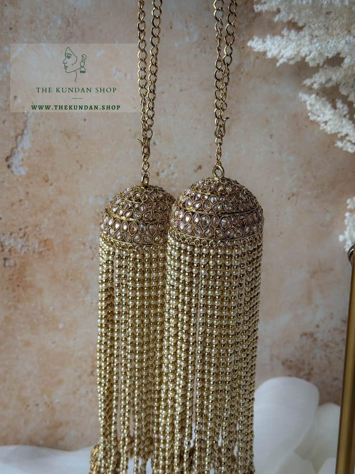 Antique Pearl Chains & Jhumkis // Kaleeray Kaleeray THE KUNDAN SHOP 