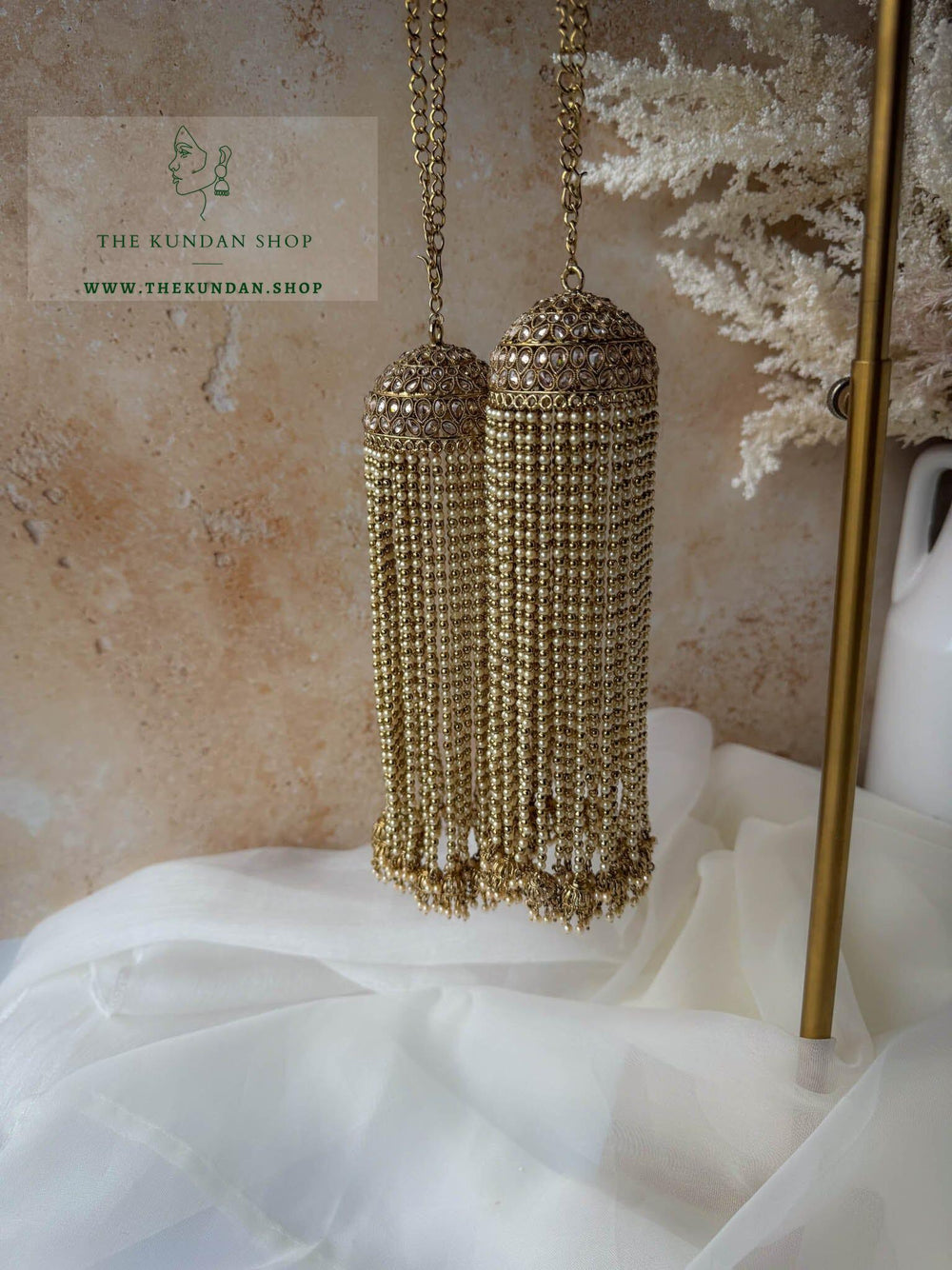 Antique Pearl Chains & Jhumkis // Kaleeray Kaleeray THE KUNDAN SHOP 