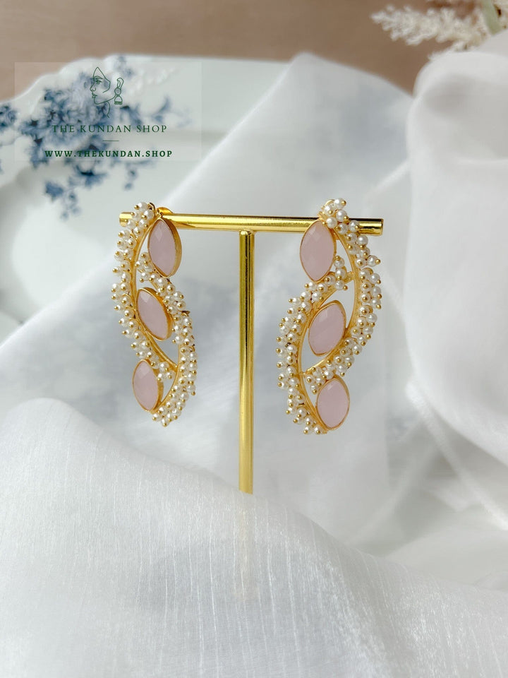 Wrapped in Pearl Cluster Earrings THE KUNDAN SHOP 