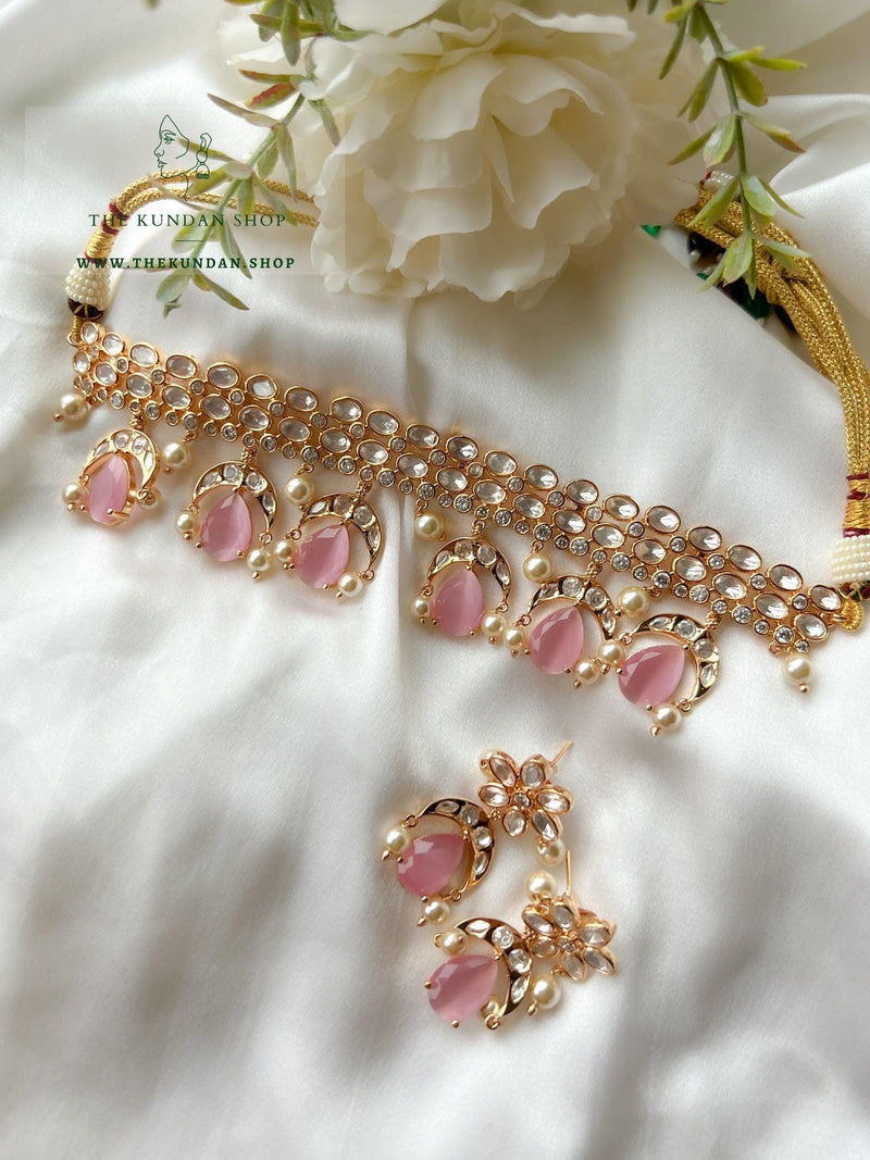 Chaand & Stones in Pink Necklace Sets THE KUNDAN SHOP 