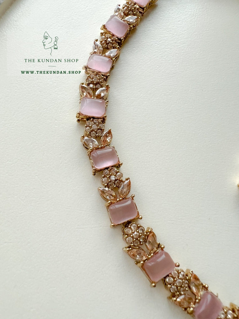 Interest Champagne in Light Pink Necklace Sets THE KUNDAN SHOP 